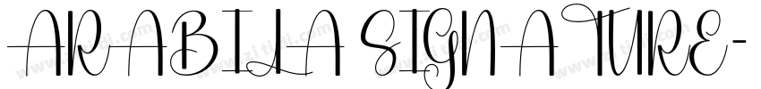 ARABILA SIGNATURE字体转换